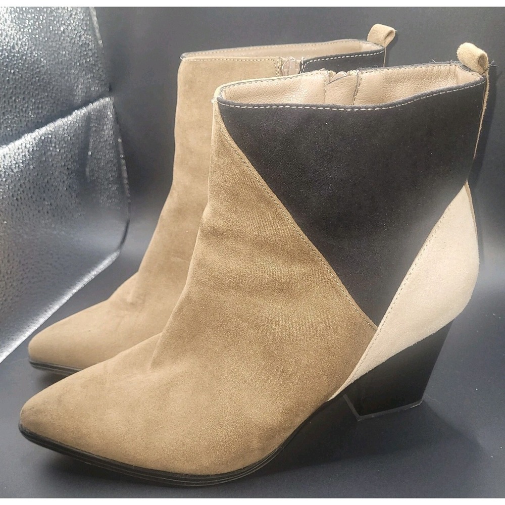 Justfab Short Tri Colored Women's   Boots Size 9.5